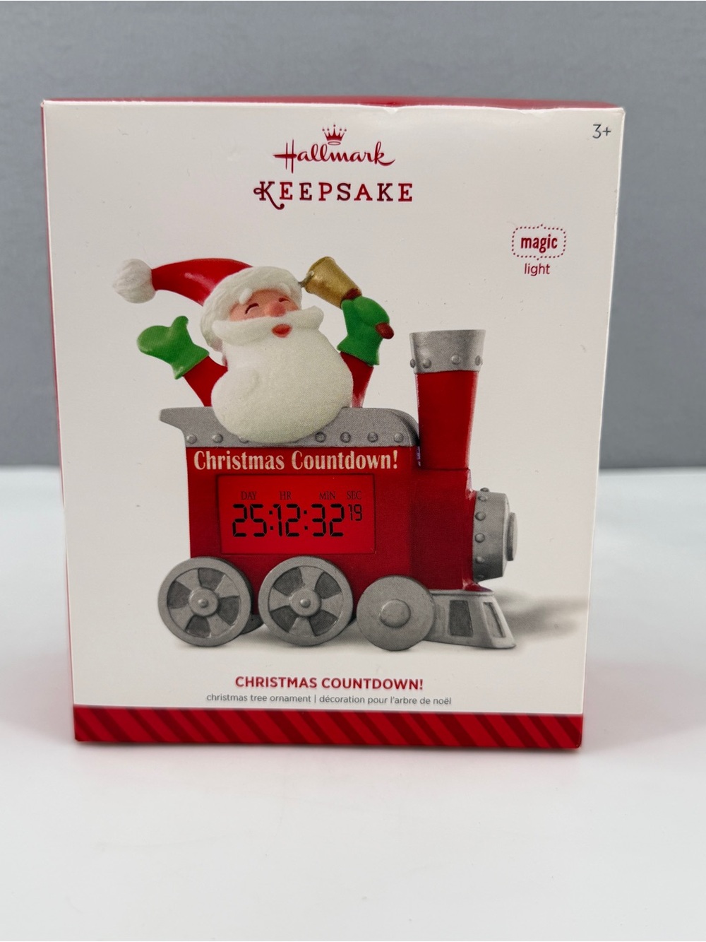 2014 Hallmark Keepsake Magic Light Christmas Countdown Santa Train Tree Ornament
